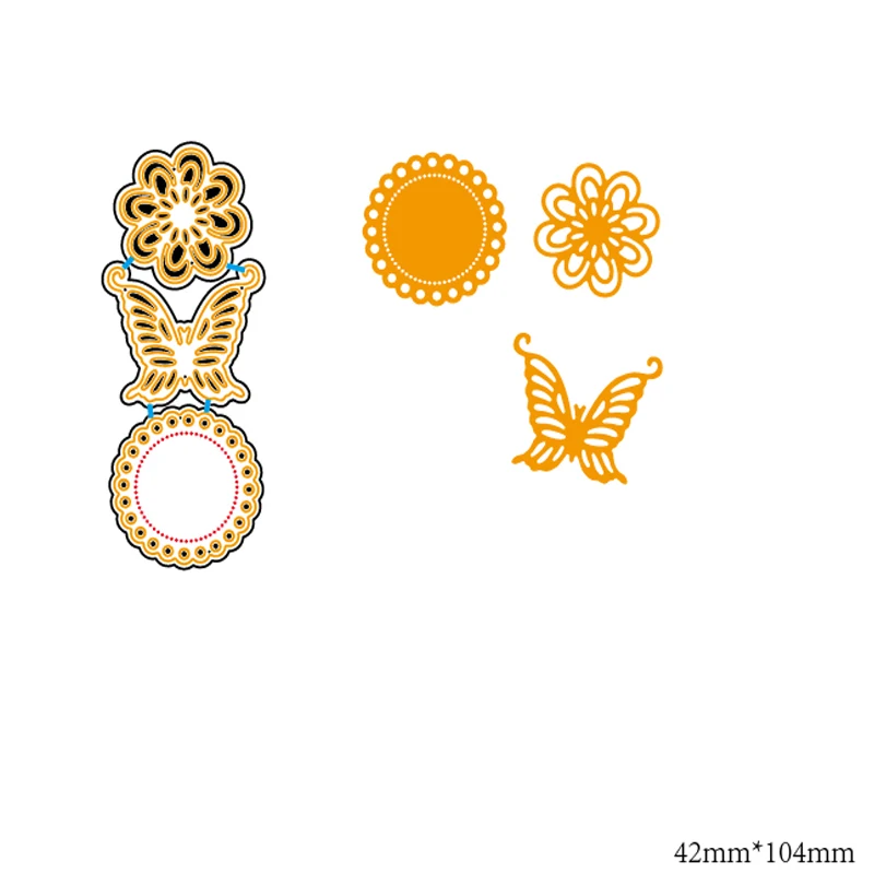 

ZhuoAng Butterfly pattern Cutting Dies for Card Making DIY Scrapbooking Photo Album Decoretive Embossing Stencial