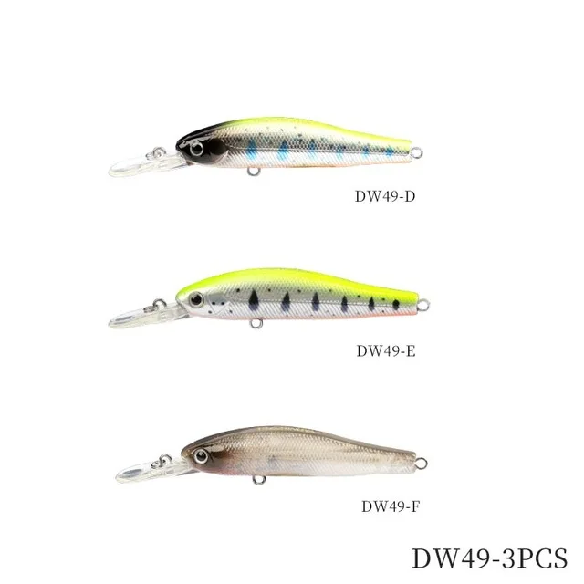DW49 3PCS DEF TSURINOYA suspension Приманка Minnow костюм DW49 65 мм 5,5 г 5 шт./3 шт. глубина 1 м магнит Центробежная плавающая наживка приманка - Цвет: DW49 3PCS DEF