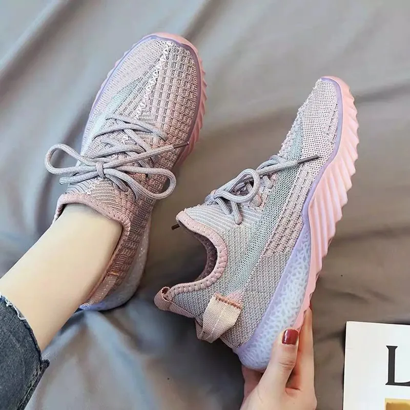 

Dad Shoes Women's 2019 Summer Korean-style Versatile Breathable Flying Woven Shoes Women's INS Stars Jelly End Athletic Shoes Fa