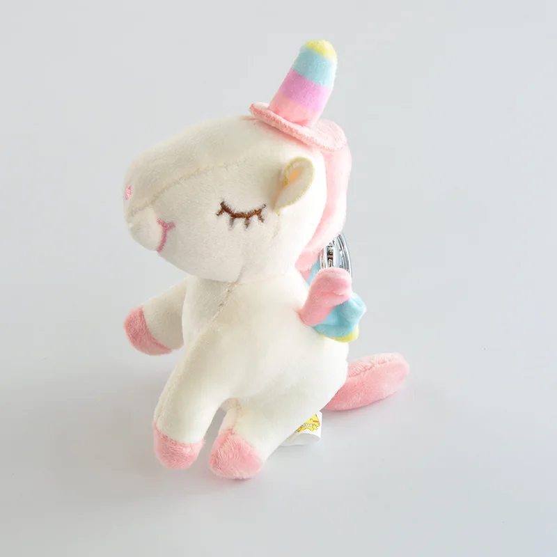 1 шт. 13 см Милый Плюшевый единорог брелок для женщин брелок Kawaii куклы игрушка для девочек сумка Подвеска для ключей