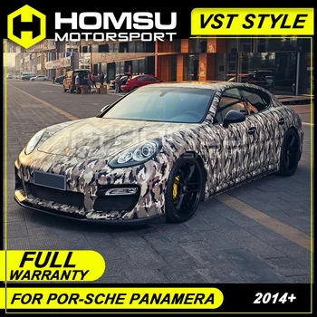 

VST style FRP Unpainted Car Body Kit Front Rear Bumper Side Skirts Wheel Eyebrows Exhaust Pipes For Porsche Panamera 2014+