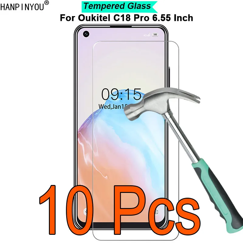 

10 Pcs/Lot For Oukitel C18 Pro C18Pro 6.35" 9H Hardness 2.5D Ultra-thin Toughened Tempered Glass Film Screen Protector Guard