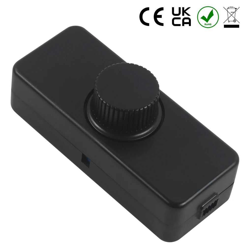 Adjustable LED Dimmer 220V Lights Switch Lighting Control 220V-240V 100W Wall Mounted Button Dimmer Switch Controller Against