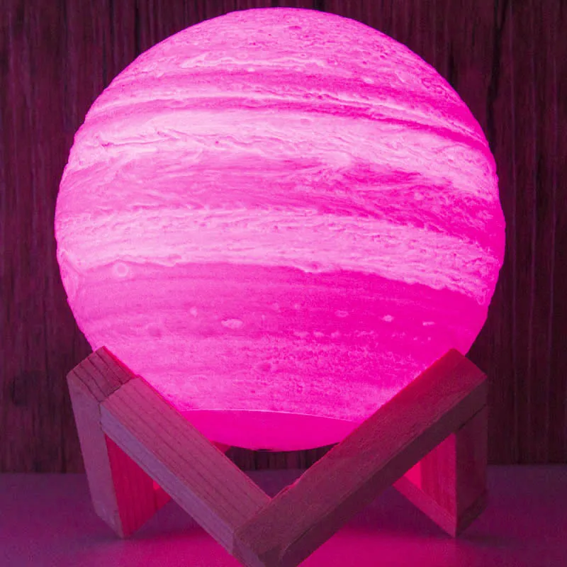 

Moon Light 3D Printing Solid Wood Star Light Strange New LED Night Light PLA Relief Decorative Table Lamp