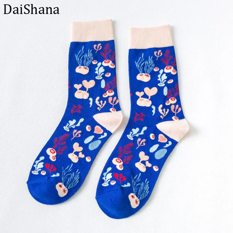 ZB0923 DaiShana калейдоскоп и подводный мир унисекс для женщин Мода фиксированная передача скейтборд, уличная мода молодой стиль крутой носок Mujer - Цвет: ZB0923