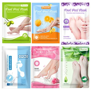 

6pack Exfoliating Foot Mask Whitening Moisturizing Feet Peeling Mask Foot Spa Mask Pedicure Socks Foot Patches Dead Skin Remover