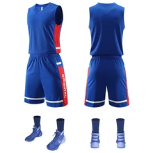 Новое поступление для взрослых Мужская баскетбольная майка комплект команда колледжа спортивный костюм для баскетбола дышащая баскетбольная майка комплект одежды с принтом