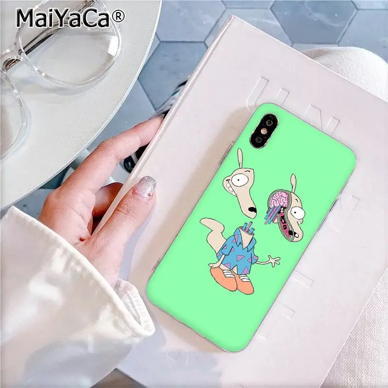 MaiYaCa RUGRATS Rocko medins life dog Прозрачный чехол для телефона Apple iphone 11 pro 8 7 66S Plus X XS MAX 5S SE XR