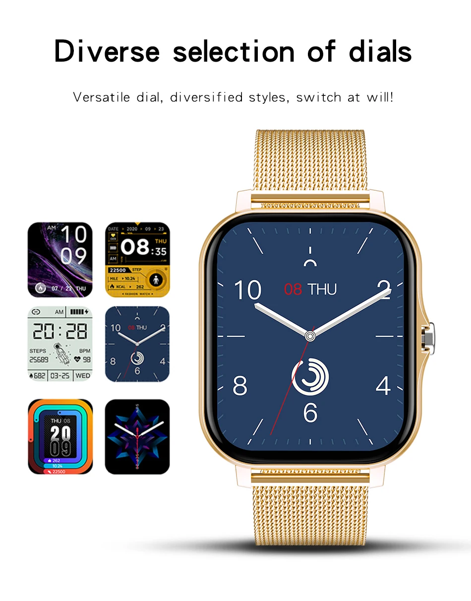 For Xiaomi Samsung Android Phone Reloj Inteligente Mujer Custom Dial Smart watch Women Bluetooth Call 2021 Smart Watch Men +Box