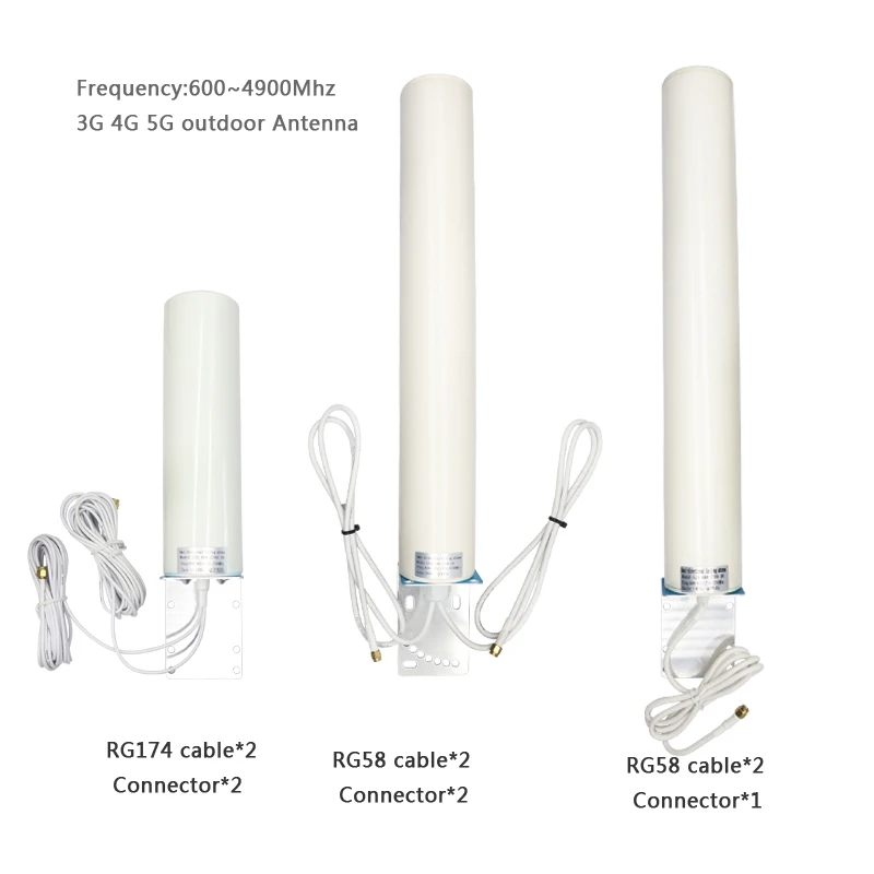 High performance 600~4900mHZ GSM 4G 5G Antenna high gain 18dBi 5G outdoor waterproof antenna