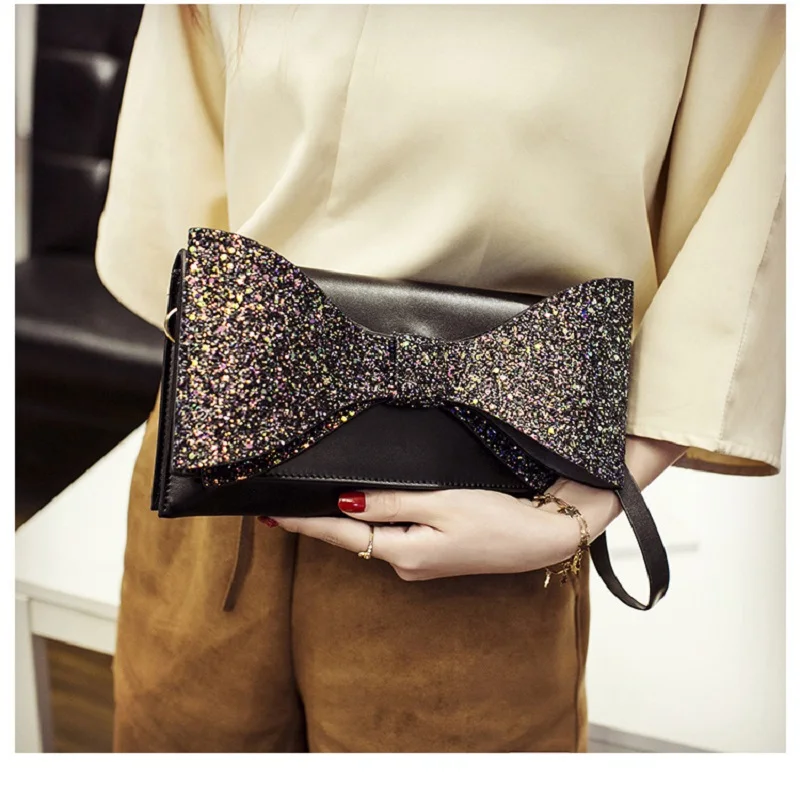 

Small Bag Women's New Fashion Diagonal Cross Handbag Women's Party Bag Bow Ladies Envelope Bag Evening Bag Clutch