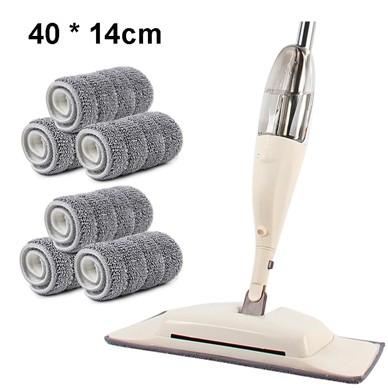 

4 In 1 Spray Mop Replacement Cloth Tags Reusable Microfiber Pads Home Use Practical Household Dust Cleaning Eco-Friendly Tools