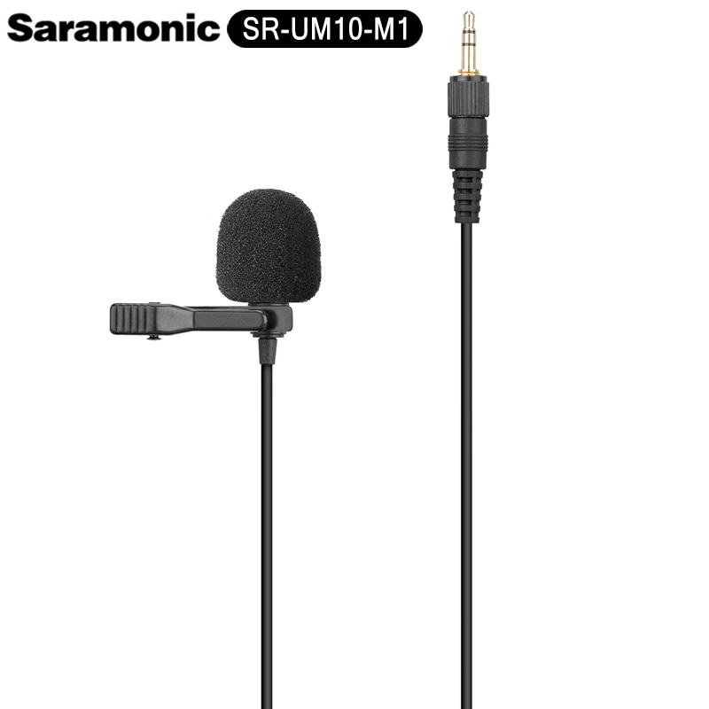 Saramonic SR-UM10-M1 Replacement Performance Lavalier Microphone with 3.5mm Locking Screw for the TX9/TX10 Transmitter &amp UwMic9 |