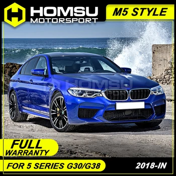 

For BMW 5 Series G30 G38 Sedan 4dr 2017 2018 2019 2020 F90 M5 Style Polypropylene PP Carbon Body Kit Bumper Diffuser Spoiler Lid