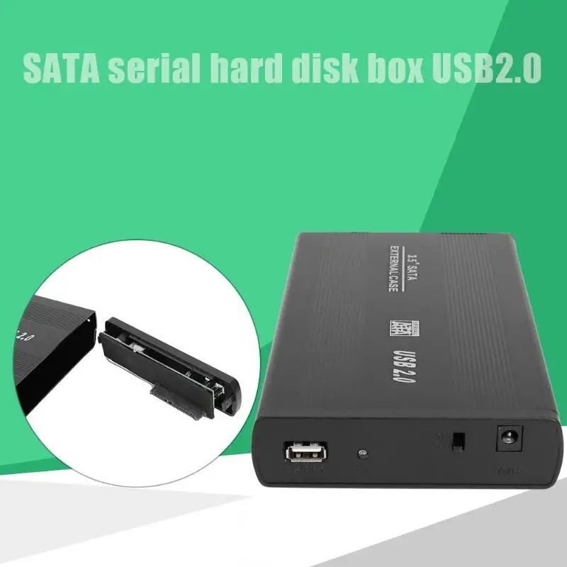 3.5 inch USB 3.0 to SATA SSD Hard Drive Enclosure 480Mbps External Solid State Hard Disk Box 5-Gbps External Port HDD Case