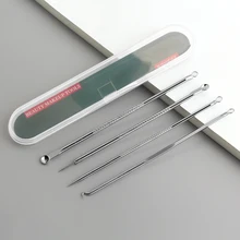 Набор инструментов для удаления угрей из нержавеющей стали, 4 шт., инструмент для удаления угрей