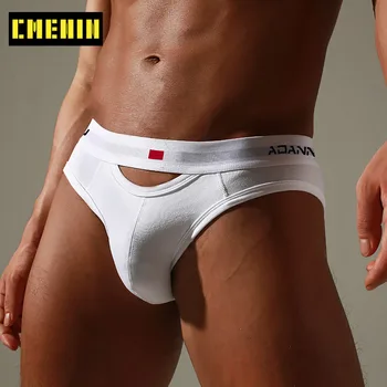 

New Brand Cotton Sexy Gay Men Underwear Bikini Men Briefs Solid Breathable Mens Briefs Underwear Shorts Men's Underwear AD7501