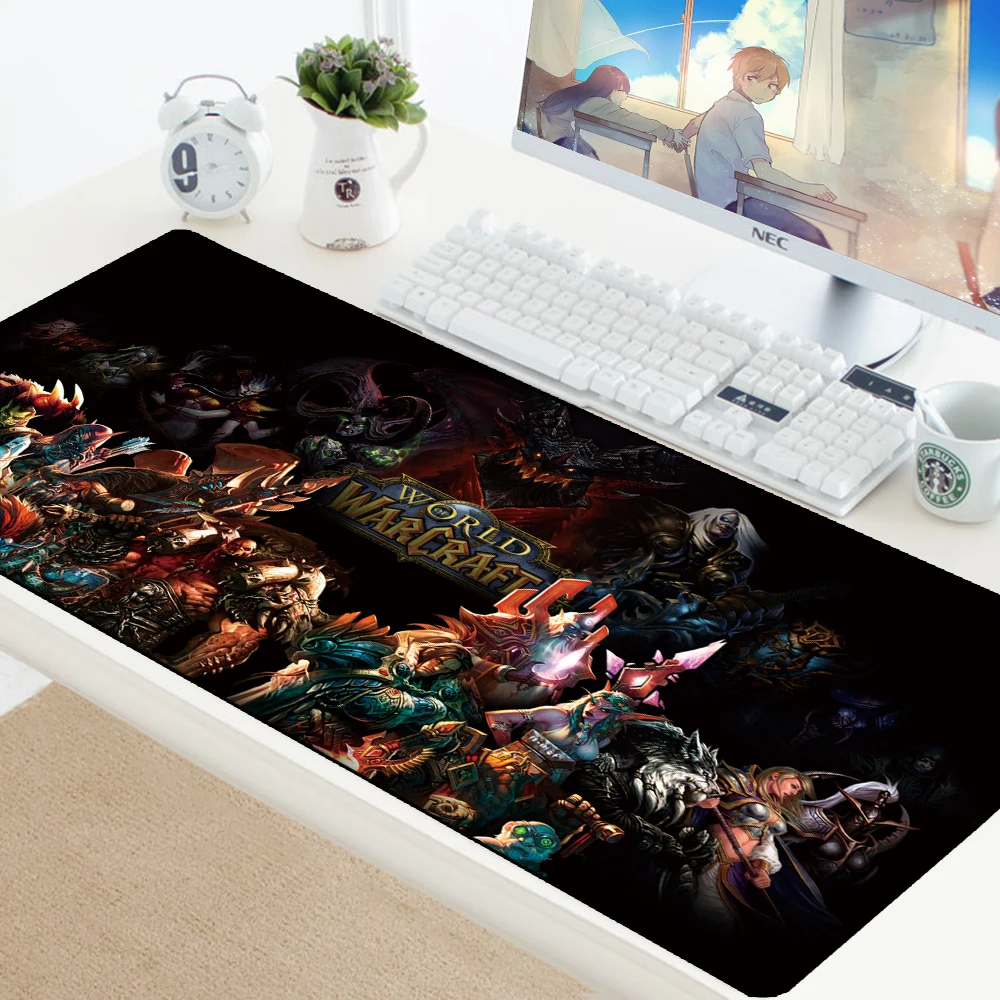 Warcraft коврик для мыши XL большой коврик для мыши Противоскользящий большой стол игровой геймер Коврик для мыши 70x30 см резиновая запирающая кромка компьютерный коврик