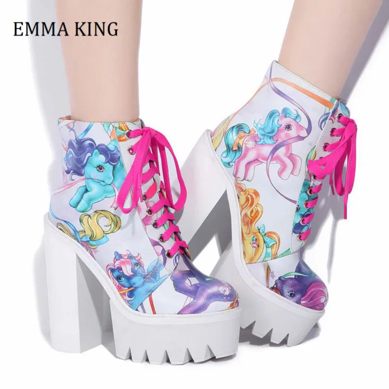 unicorn ankle boots