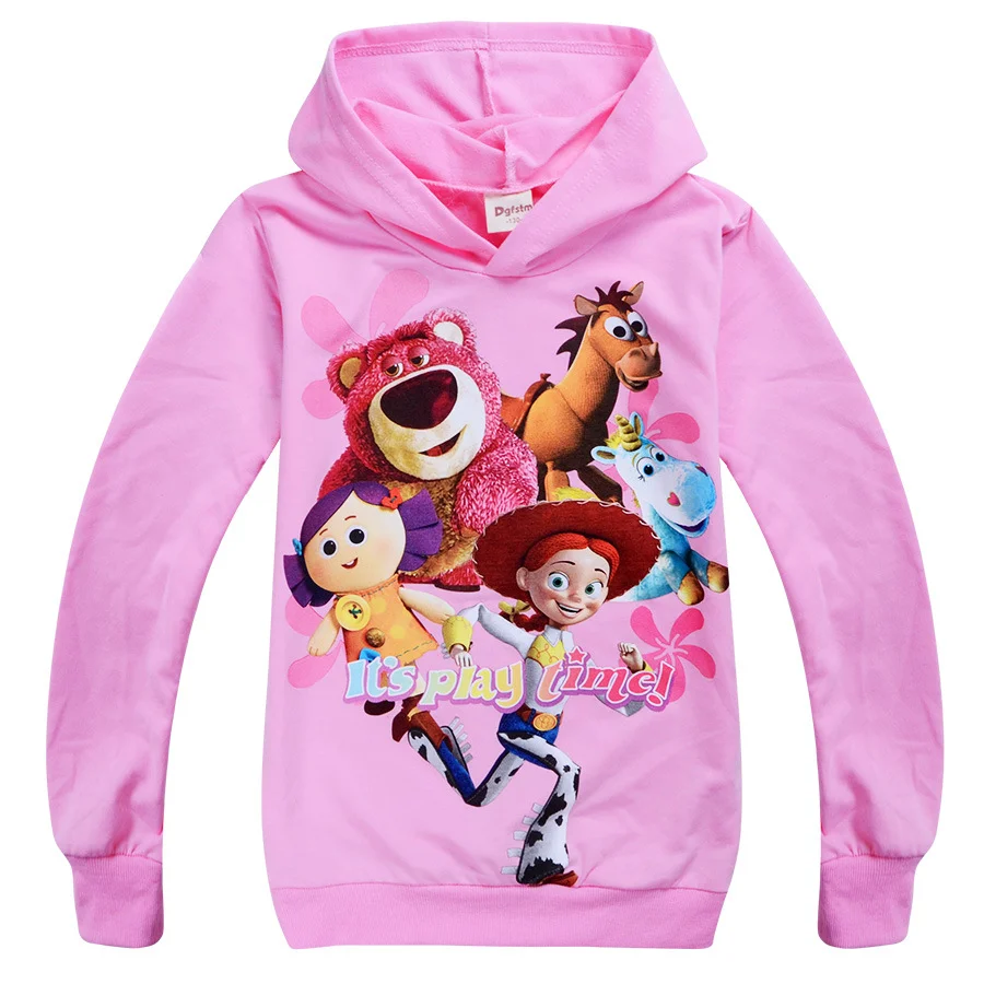 7263pink История игрушек, 4 медведя, животные, Джесси, 3d принт, толстовки для девочек, штаны, детские рождественские наряды для девочек на День Благодарения, одежда с рюшами, топы, футболки - Цвет: 7263pink