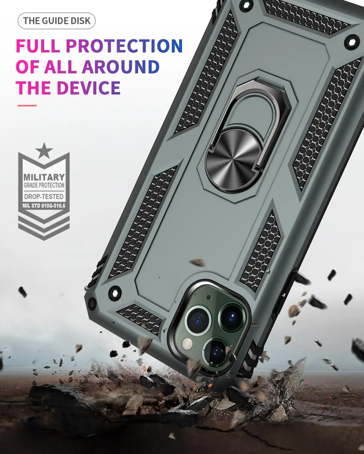 

Military Phone Case For iPhone 11 11Pro 11ProMax 12 Cover 6 6S 6SPlus 7 8 8Plus X XR XS XSMax Luxury Armor Shockproof Style Case