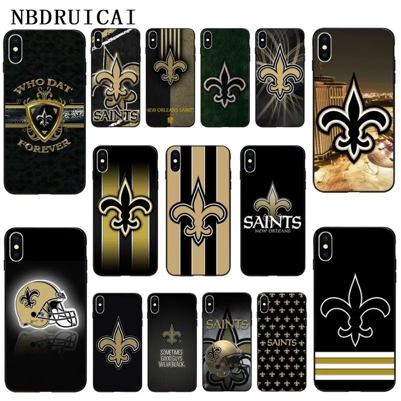 

NBDRUICAI New Orleans Saints Rugby TPU Soft Silicone Phone Case Cover for iPhone 11 pro XS MAX 8 7 6 6S Plus X 5 5S SE XR case