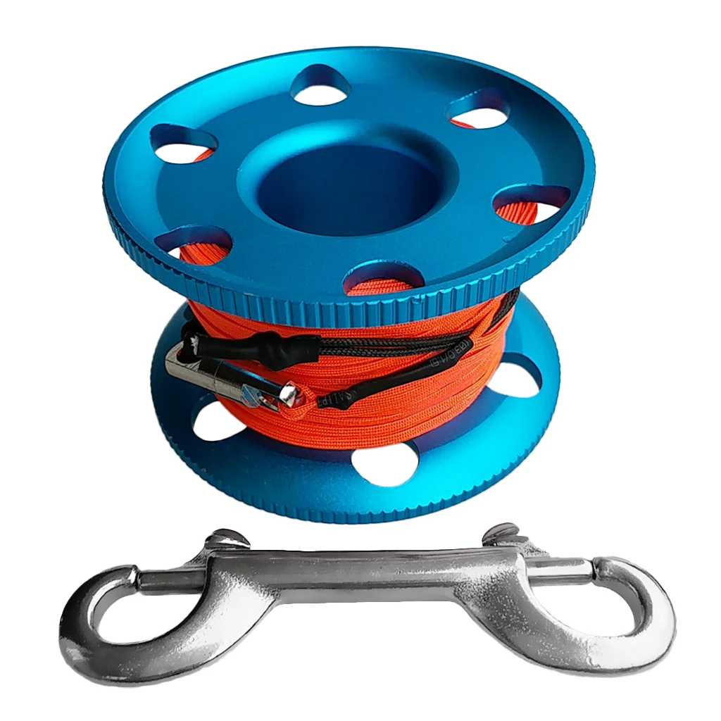 

Scuba Diver Safety SMB Surface Marker Buoy and Diving Finger Spool Reel with 30m High Visible Line