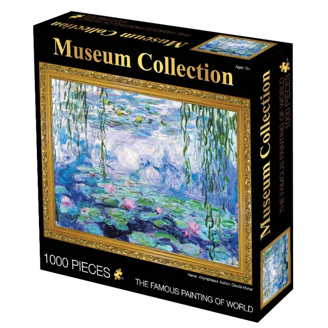 1000 JIGSAW famous painting museum eurographics Puzzle Water lilies by monet 