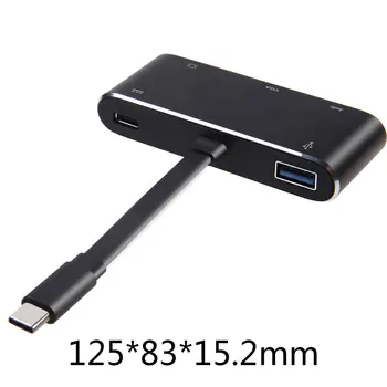 

new Type-c To HD/VGA Video Audio Adapter Laptop To HDTV Projector Computer Screen Converter USB 3.0 Hub