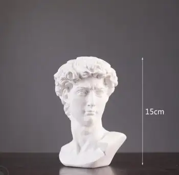 

Sales David Head Portraits Bust Mini Gypsum Statue Michelangelo Buonarroti Home Decoration Resin Art&Craft Sketch Practice