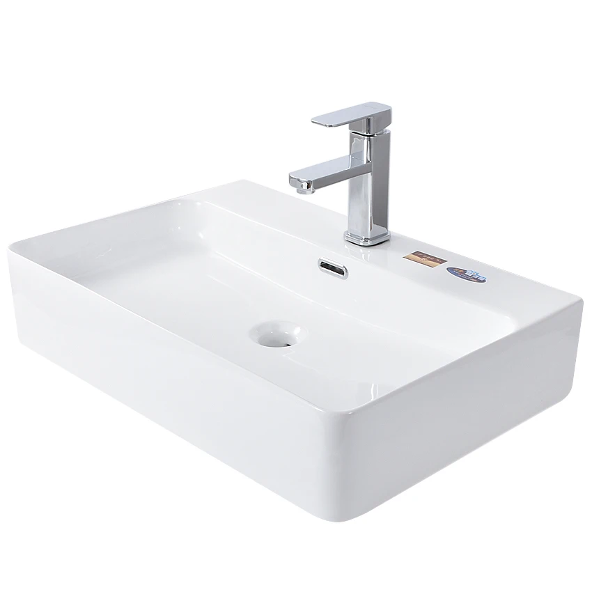 S660 современная простота керамической раковины-столешницы прямоугольные раковины для ванной комнаты художественная белая квадратная чаша для раковины Бытовая раковина