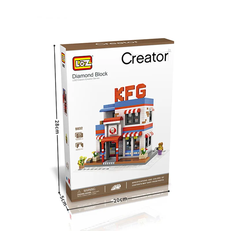 

LOZ Small Particles of Diamond Building Blocks Children Fight Inserted Educational Toy Micro Drill Architecture Street View Mini