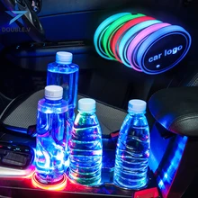 Автомобильные светодиодные фонари, подстаканники, автомобильный логотип, держатель для напитков, кофе, бутылки, поднос, подставка под чашку, стол, подставка для бокалов для BMW Tesla