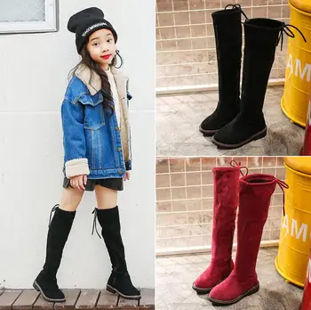 

Girls Knee-high Long Boots Princess Edition Children's Tall Martin Boots 2020 Children High Kids Shoes Bota Kid Sneakers