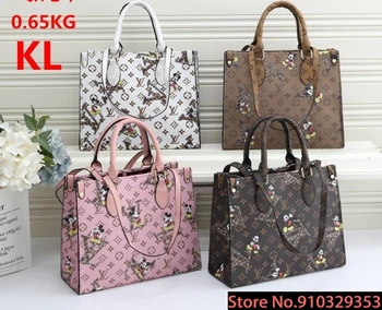 

Luxury Louis Vuitton LV- Leather Handbags Women Bags Designer Brand Women's Shoulder Bags Large Capacity Ladies Hand Bags L434