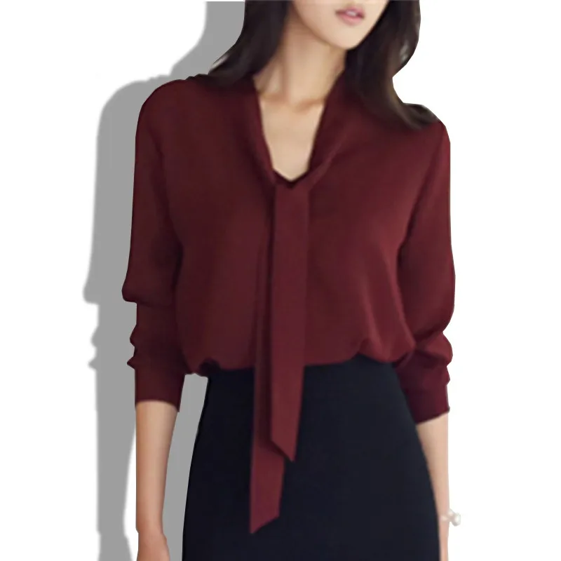 Туника 2019 camisa feminina Весенняя женская одежда рубашка с длинными рукавами и