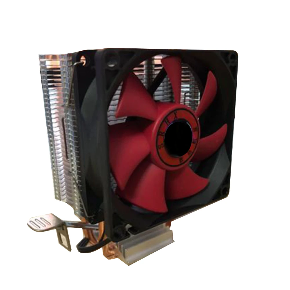 

Universal CPU Cooler Radiator Double Heat Pipe Desktop Computer Fan Professional Silent Colorful Light Heat Sink Easy Install