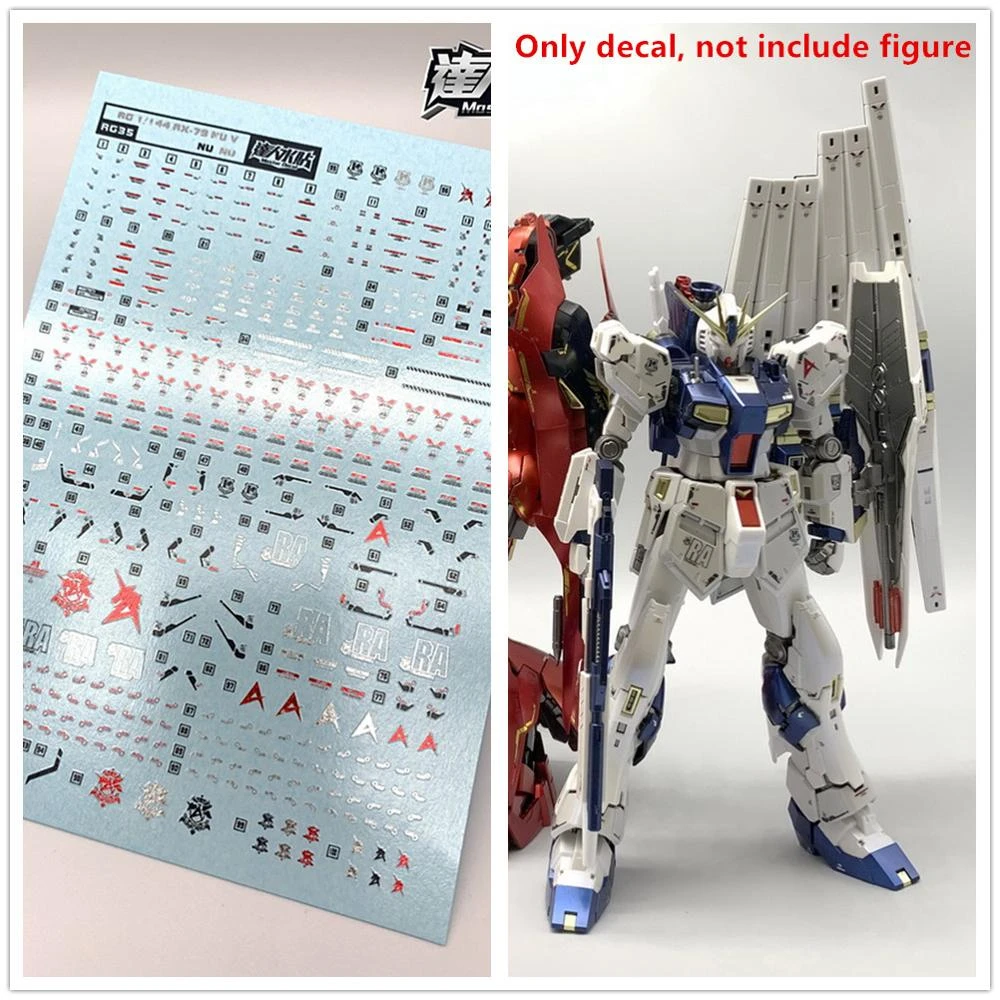 Details about   D.L high quality Bronzing Decal water paste For Bandai RG RX-93 Nu V Gundam 
