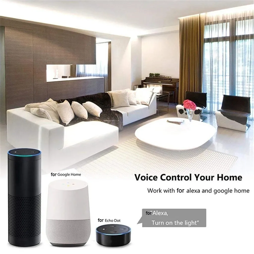 Умный Дом Wifi настенный светильник с одной кнопкой переключатель для Alexa Google Home
