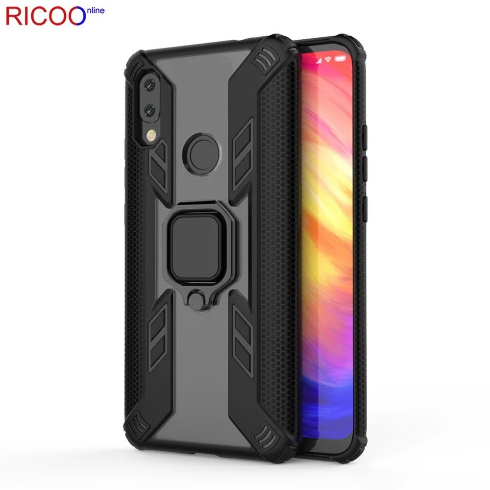 Predator Armor Car Ring Shockproof Bumper Phone Case for Xiaomi Redmi Note 7 8 K20 9T Pro Lite Back Cover Coque Capa | Мобильные