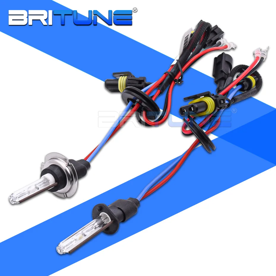 Britune Xenon H7 H1 H11 D2H H3 AC HID лампы 4300K 6000K 8000K однолучевой светильник 12V 35W лампа для