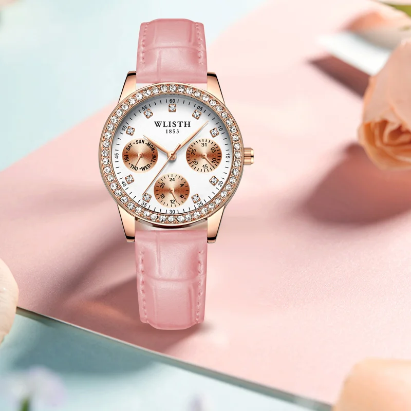 WLISTH женские модные простые кожаные водонепроницаемые часы Relogio feminino reloj