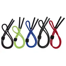 5Pcs משקפי שמש מייצבת משקפיים בטיחות רצועה חבל מתכוונן Eyewear מחזיק אטב ספורט צוואר כבל שרשרת גומי שרוך קליפ(China)