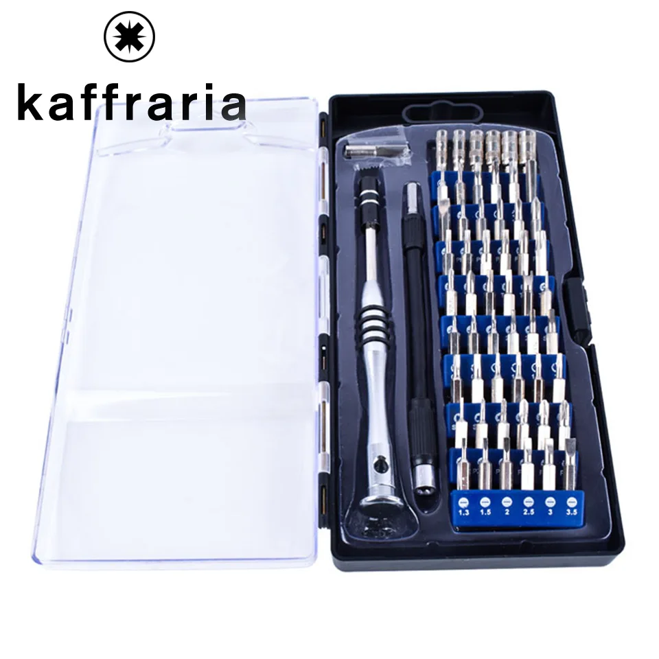 Мини отвертка Kaffraria 58 в 1 Набор бит отвертки прецизионный набор для ноутбуков