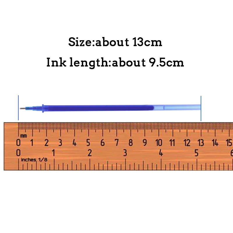 30 шт./компл. 0,5 мм стираемая ручка с заправляемым стержнем гелевая ручка для подписи, стираемая ручка, синий/черные чернила стержни школьная приспособления для работы