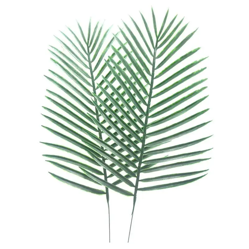 10PCS Artificial Palm Tree Faux Leaves Green Plants Greenery for Flowers Arrangement Wedding Decoration Promotion