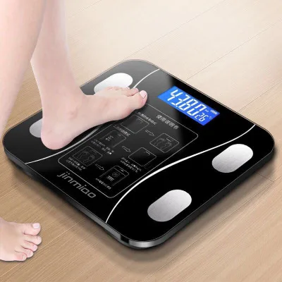 Весы для тела в ванной, цифровые весы для человеческого веса, напольные весы с ЖК-дисплеем, электронные умные весы - Цвет: Charging A
