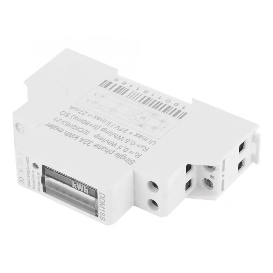 1P однофазный измеритель электроэнергии на Din рейке DDM18S 220 В/230 В рейке|Измерители