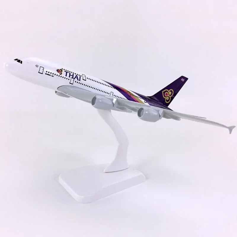 20 см 1/400 Airbus 380 A380 тайская авиакомпания модель самолета сплав Airframe W база дети самолет игрушки самолет с фиксированным крылом подарки