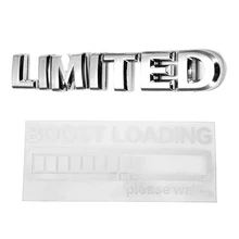 BOOST Loading светоотражающий материал наклейка забавные газовые наклейки автомобильное Окно Графический турбо белый и ограниченный ABS 3D наклейка на автомобиль Deca